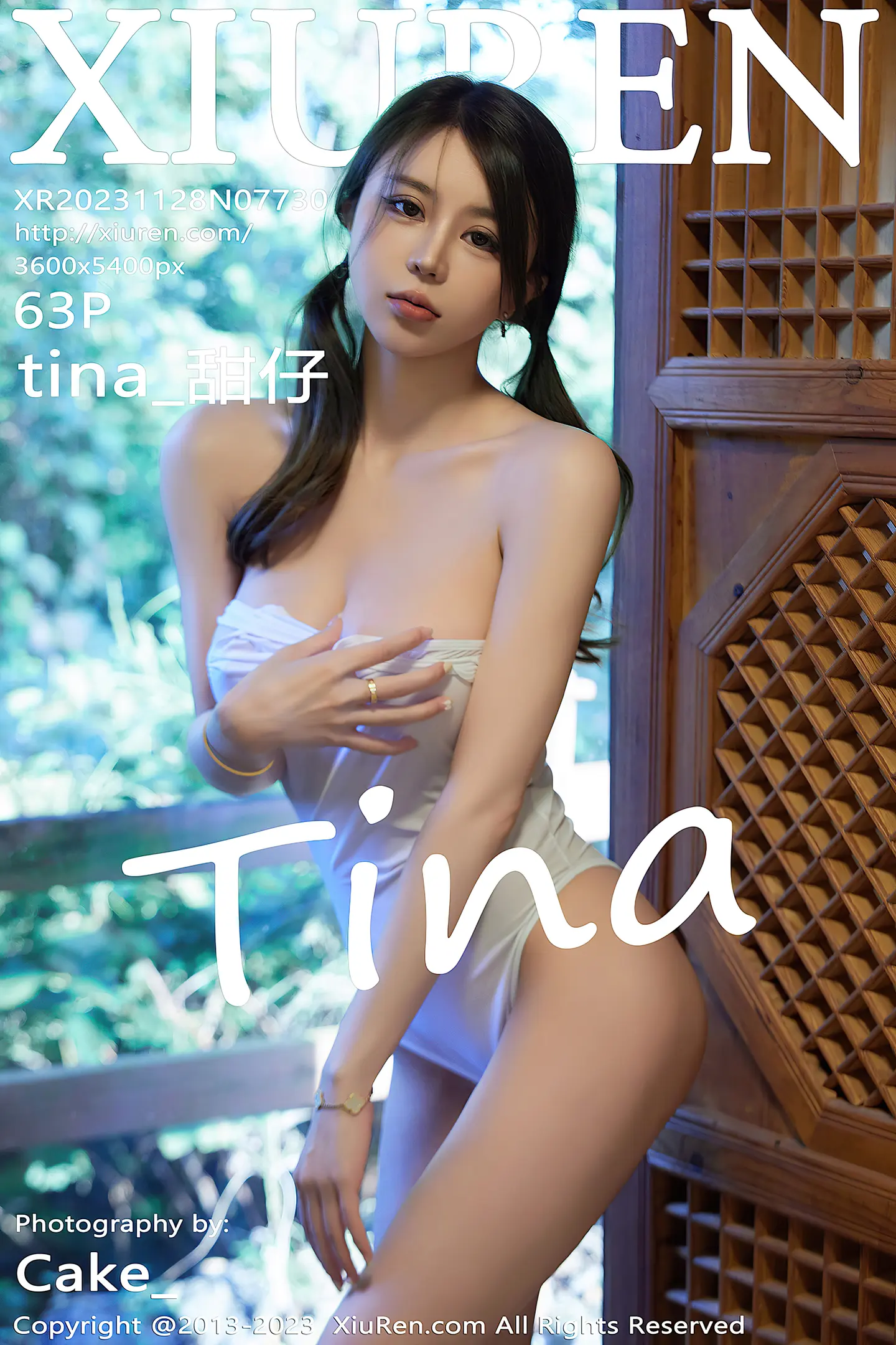[XiuRen秀人网]No.7730_模特tina_甜仔性感白色死库水服饰配黑带子秀凹凸身材诱惑写真63P-秀人网 - XiuRen.Space